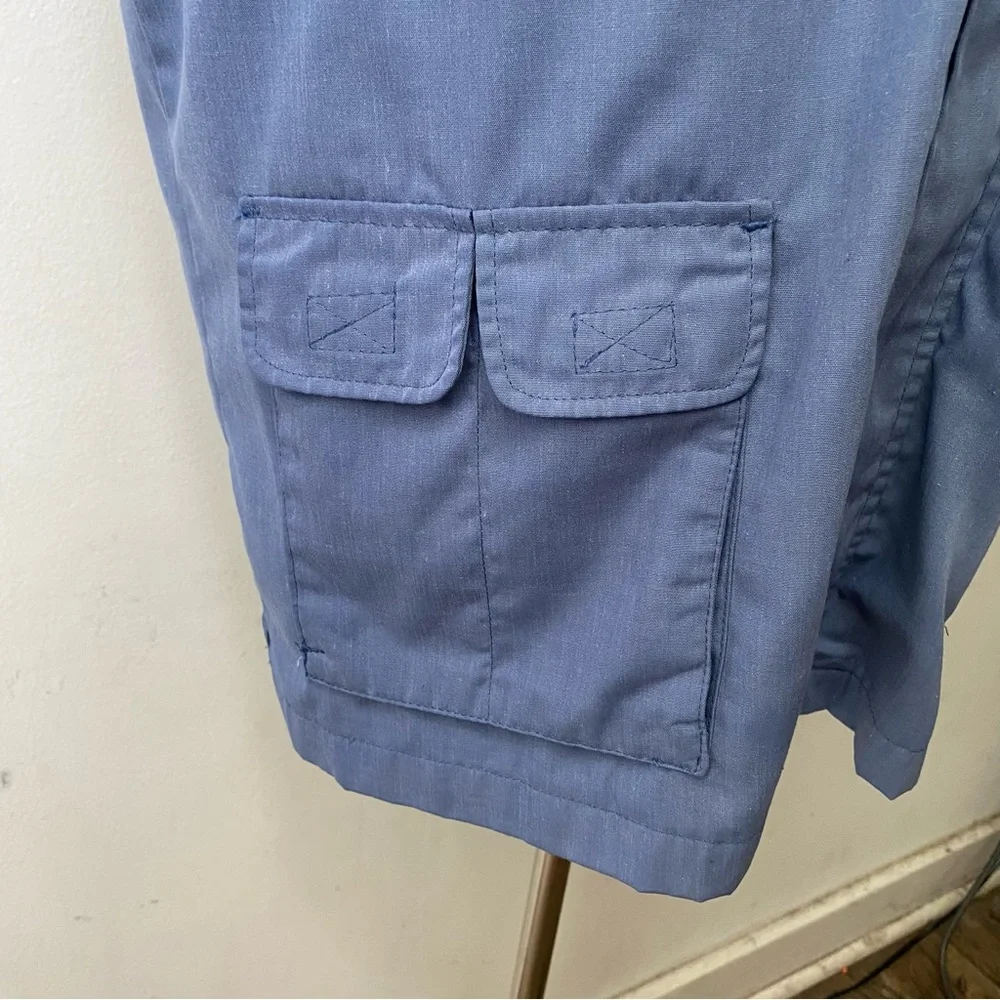 Vintage 90s Hunting Fishing Blue Utility Vest Large